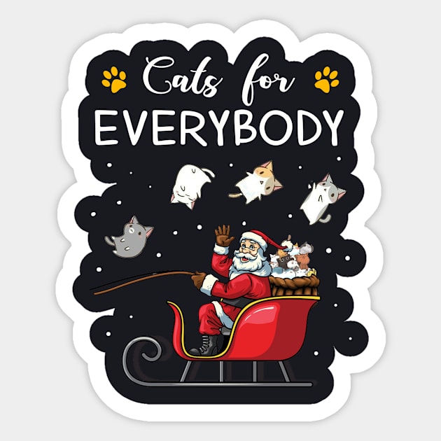 Cats For Everybody Christmas Cute Cat Lover Sticker by Daysy1